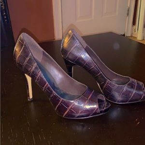 Nine West croc print heels